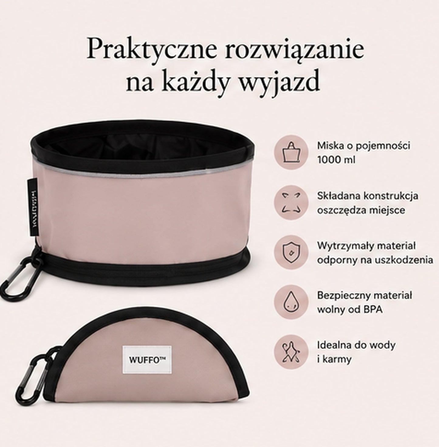 Składana miska podróżna dla psa i kota WUFFO™