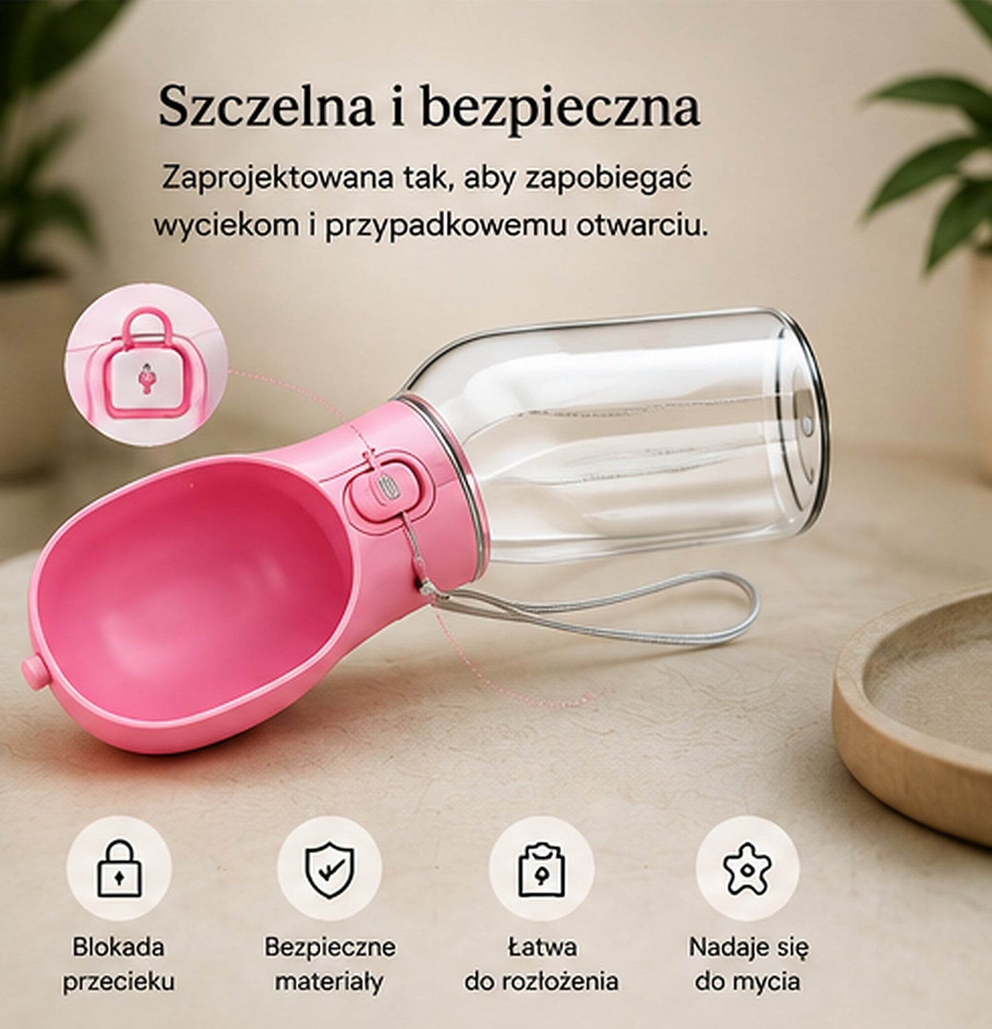 WUFFO™ AquaGo – Przenośna butelka z miską dla psa