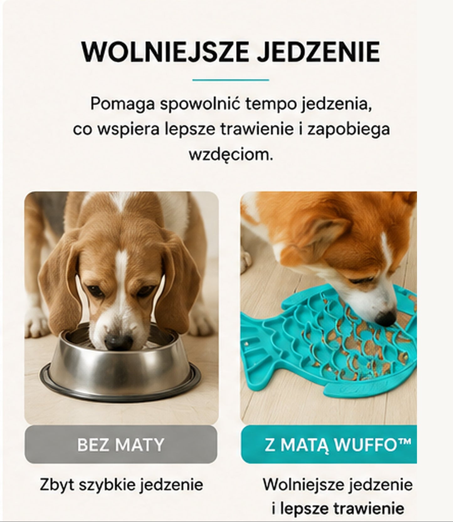 Mata do Lizania dla Psa WUFFO™ – Spowalnia Jedzenie i Zapewnia Zajęcie
