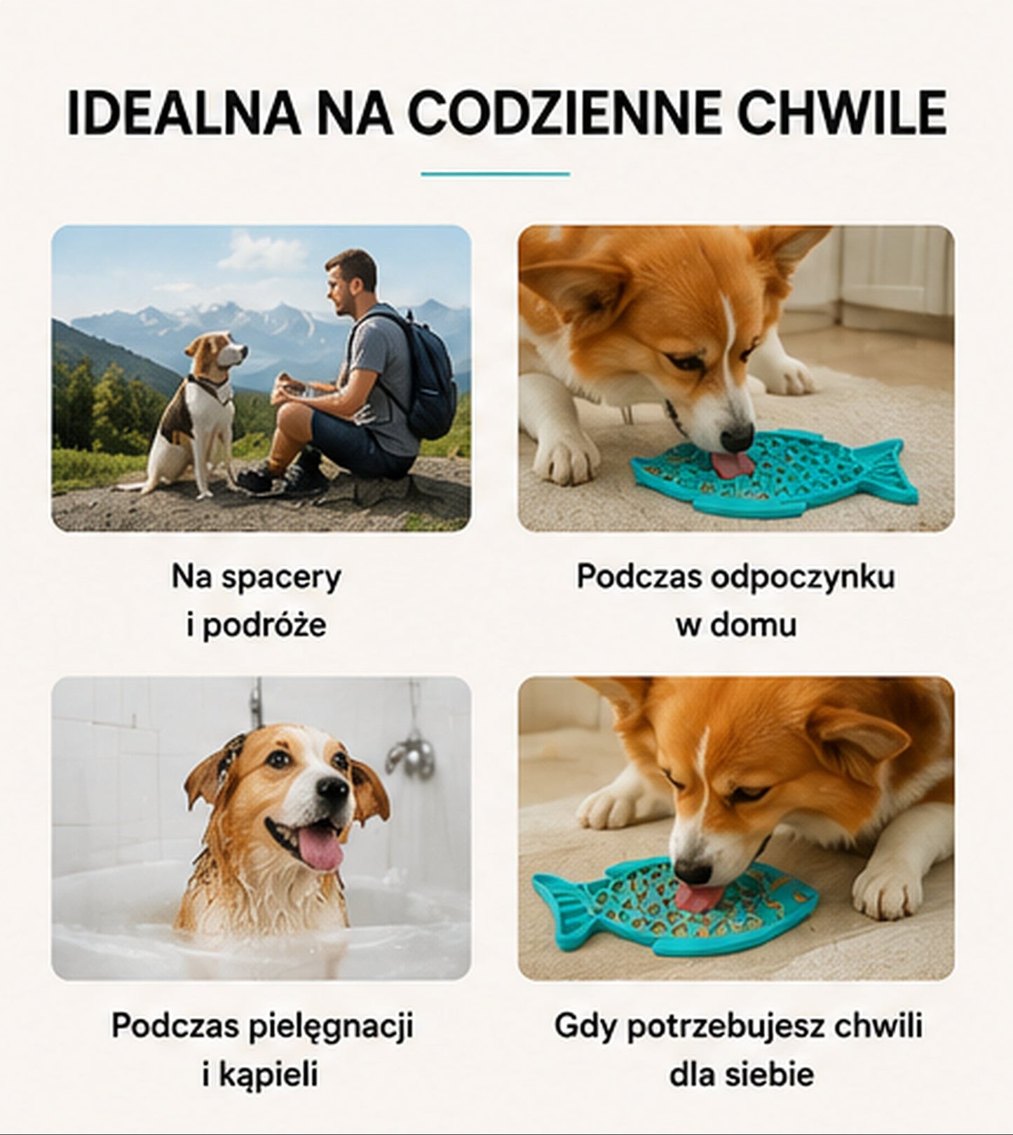 Mata do Lizania dla Psa WUFFO™ – Spowalnia Jedzenie i Zapewnia Zajęcie