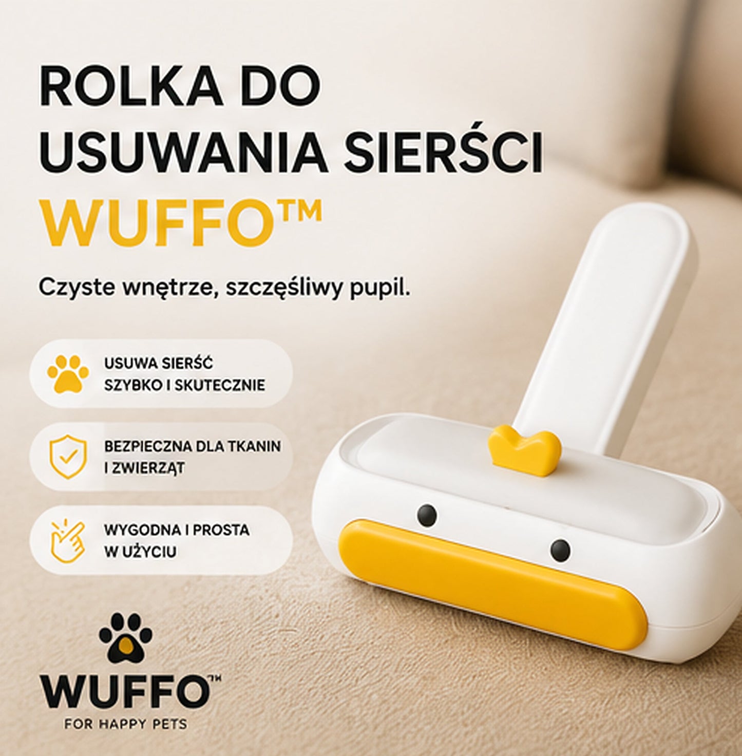 🐾ROLKA DO USUWANIA SIERŚCI WUFFO™