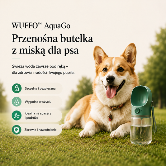 WUFFO™ AquaGo – Przenośna butelka z miską dla psa